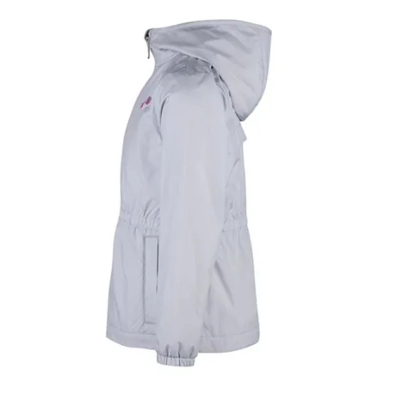Girls Nike Ripstop Hooded Anorak Full-Zip Jacket Pure Platinum Size:4